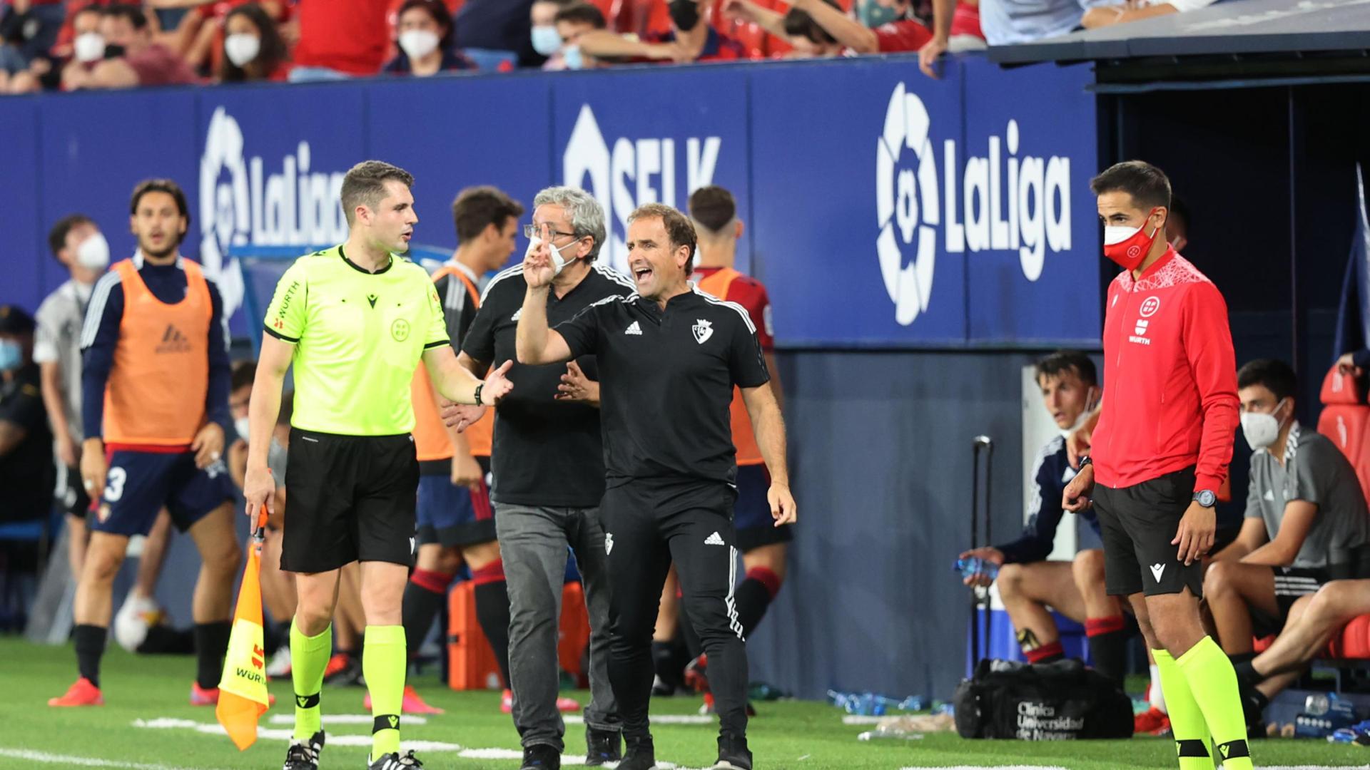 Jagoba Arrasate durante el duelo ante el Espanyol