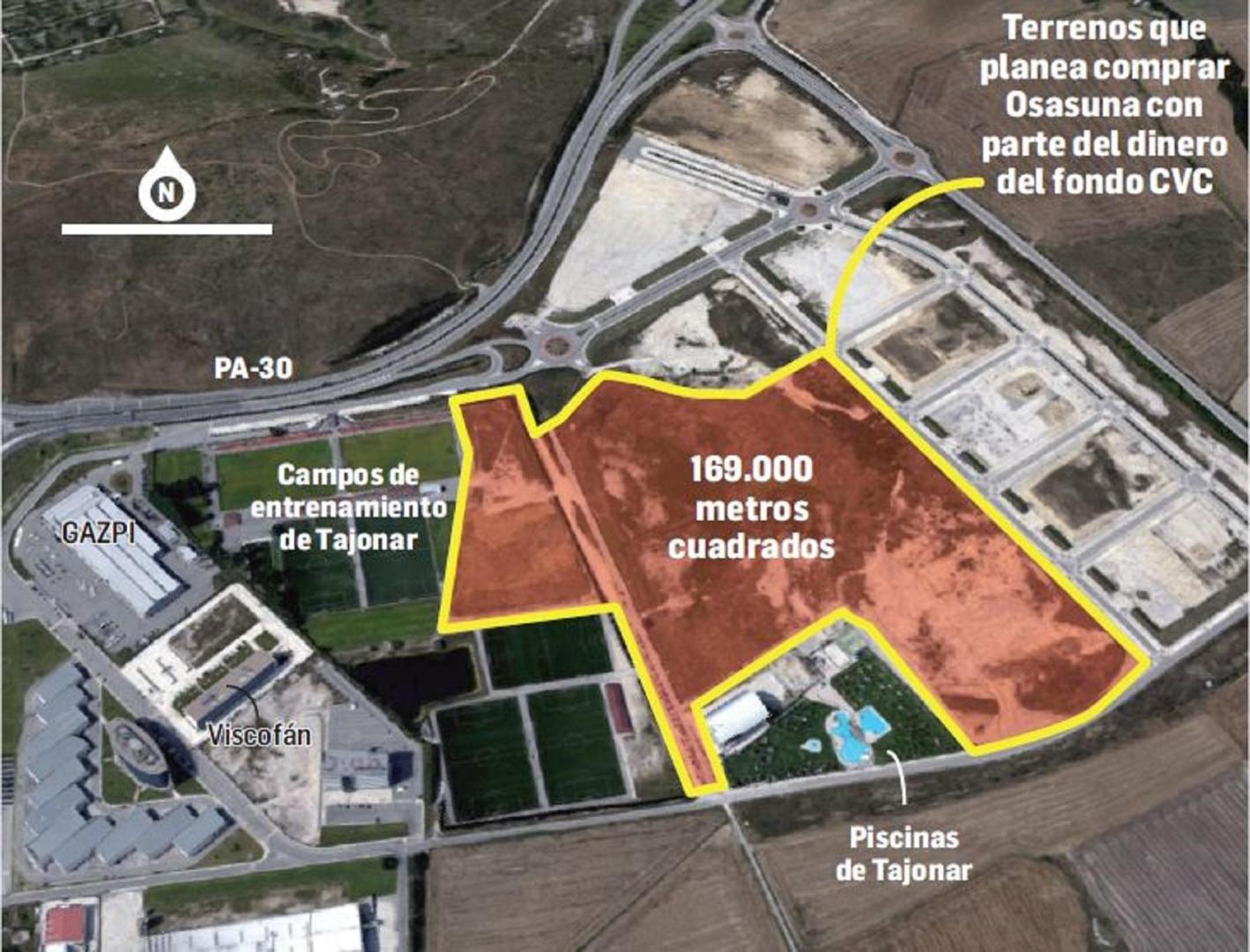 Los terrenos que recompraría Osasuna