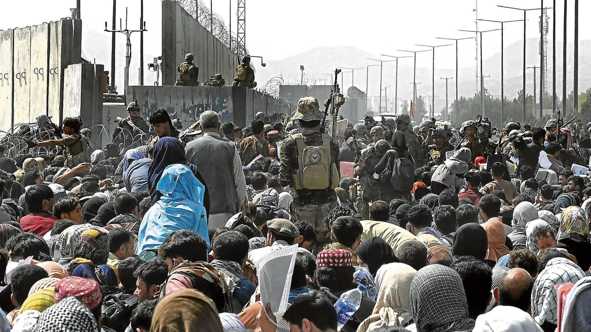 Imagen de los alrededores del aeropuerto de Kabul.
