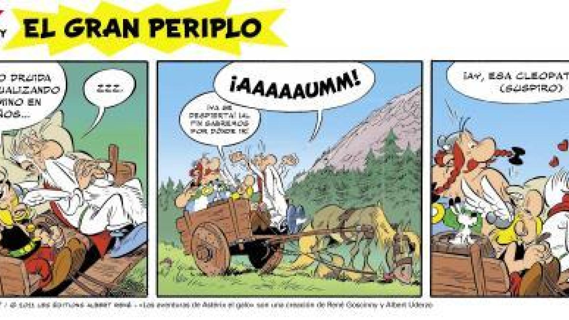 Parte de la viñeta 'Astérix tras las huellas del grifo'.