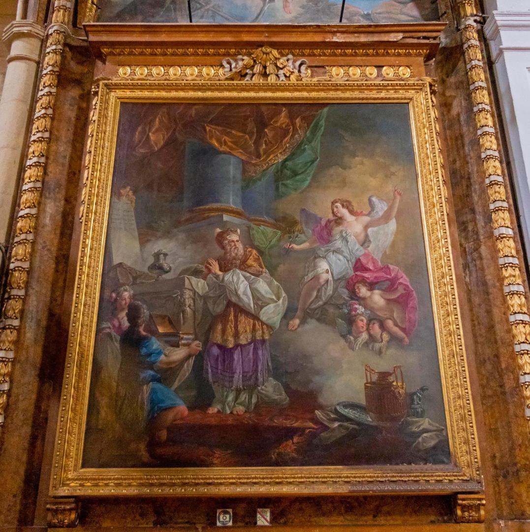 La aparición del ángel a Zacarías, Luis Paret y Alcázar (1786)