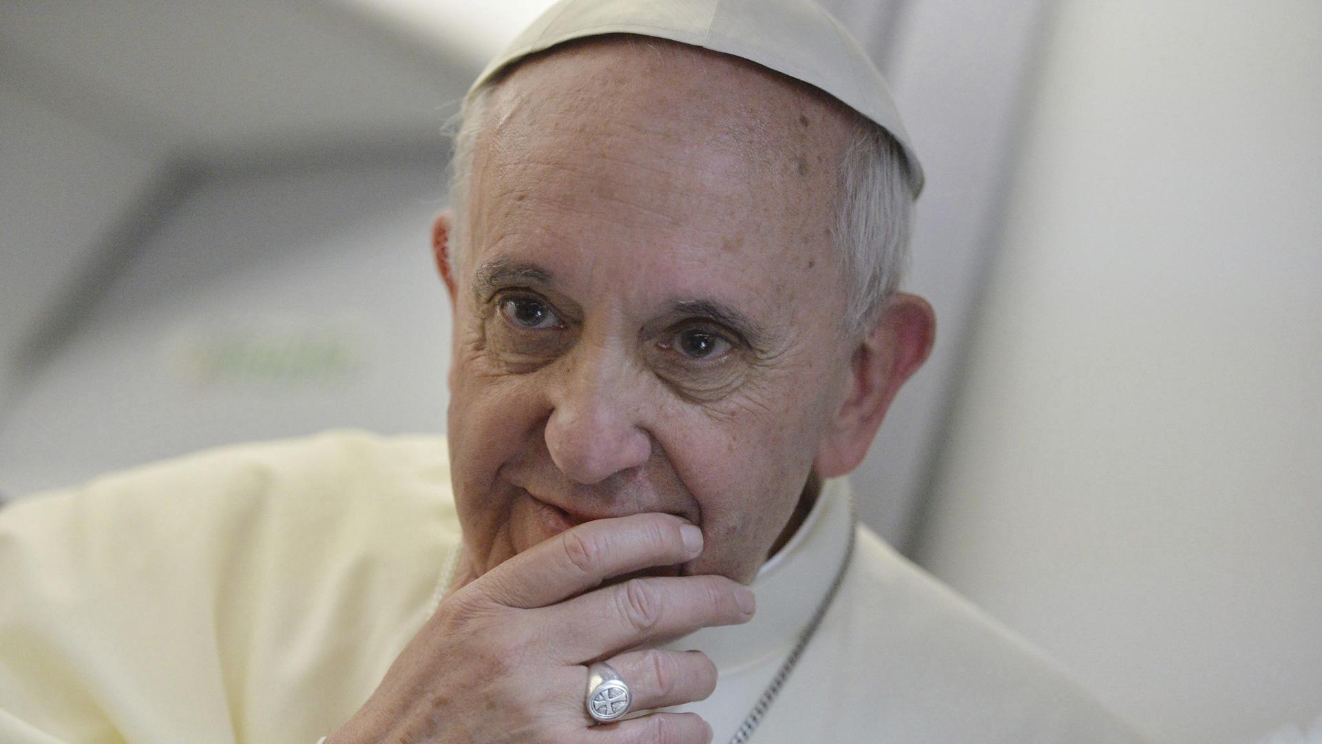 El papa Francisco, en una rueda de prensa anterior