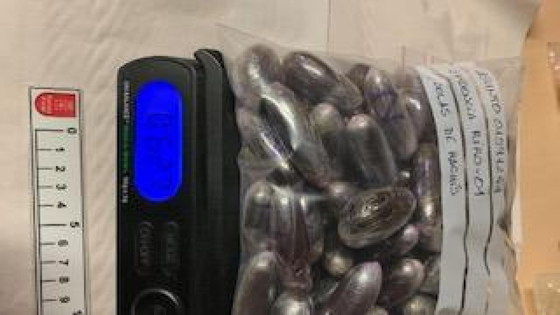 Parte de la droga incautada: 627 gr de hachís