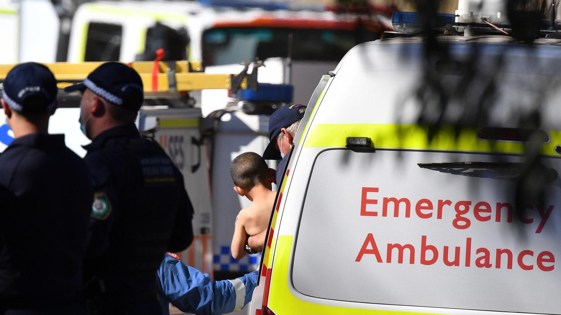 El niño fue trasladado en ambulancia al hospital