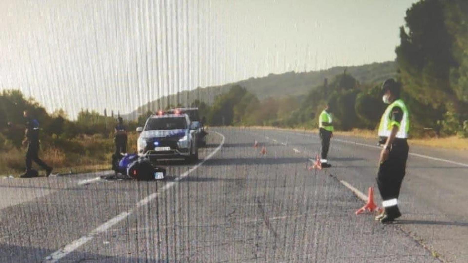 La Guardia Civil atiende el accidente en el que ha muerto un motorista en Peralta