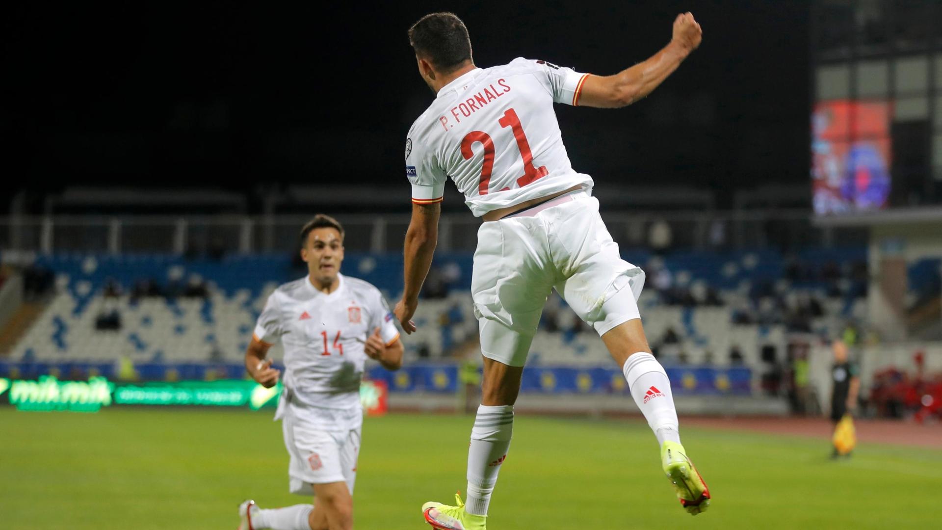 Pablo Fornals celebra el primer gol del partido