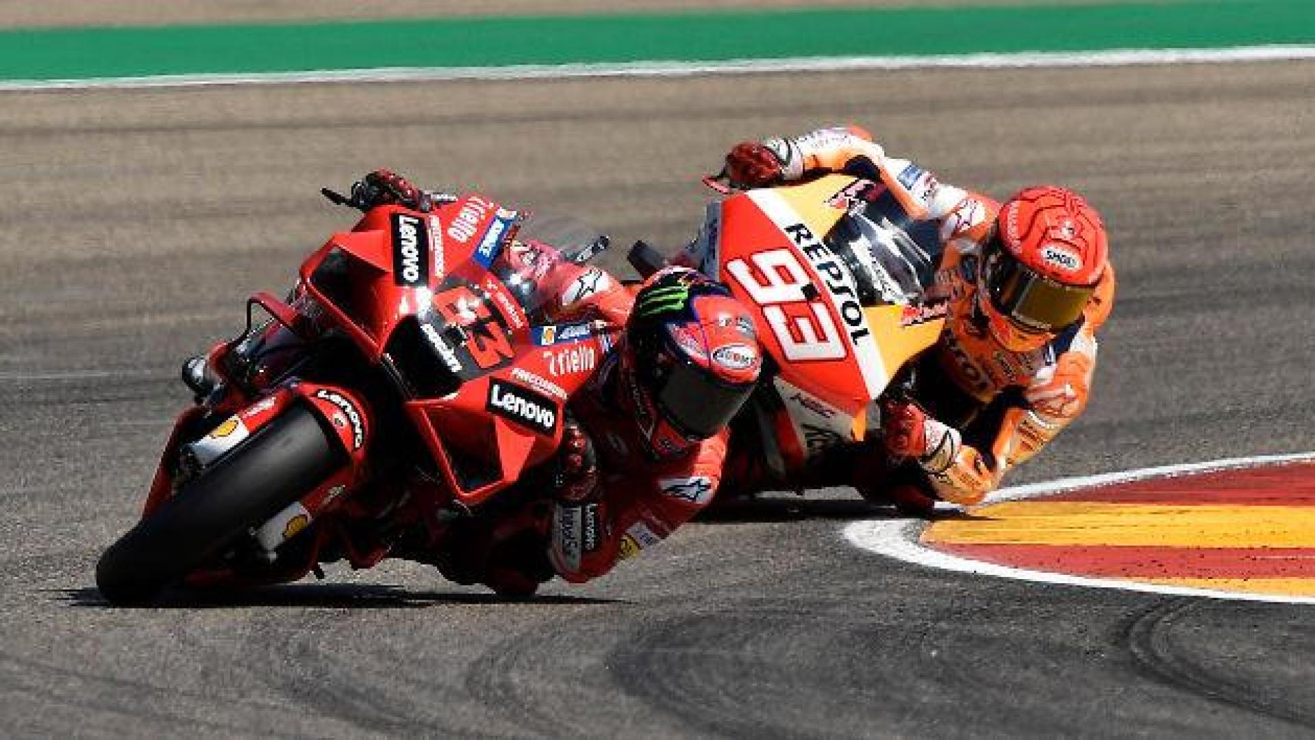 Francesco Bagnaia y Marc Marquez