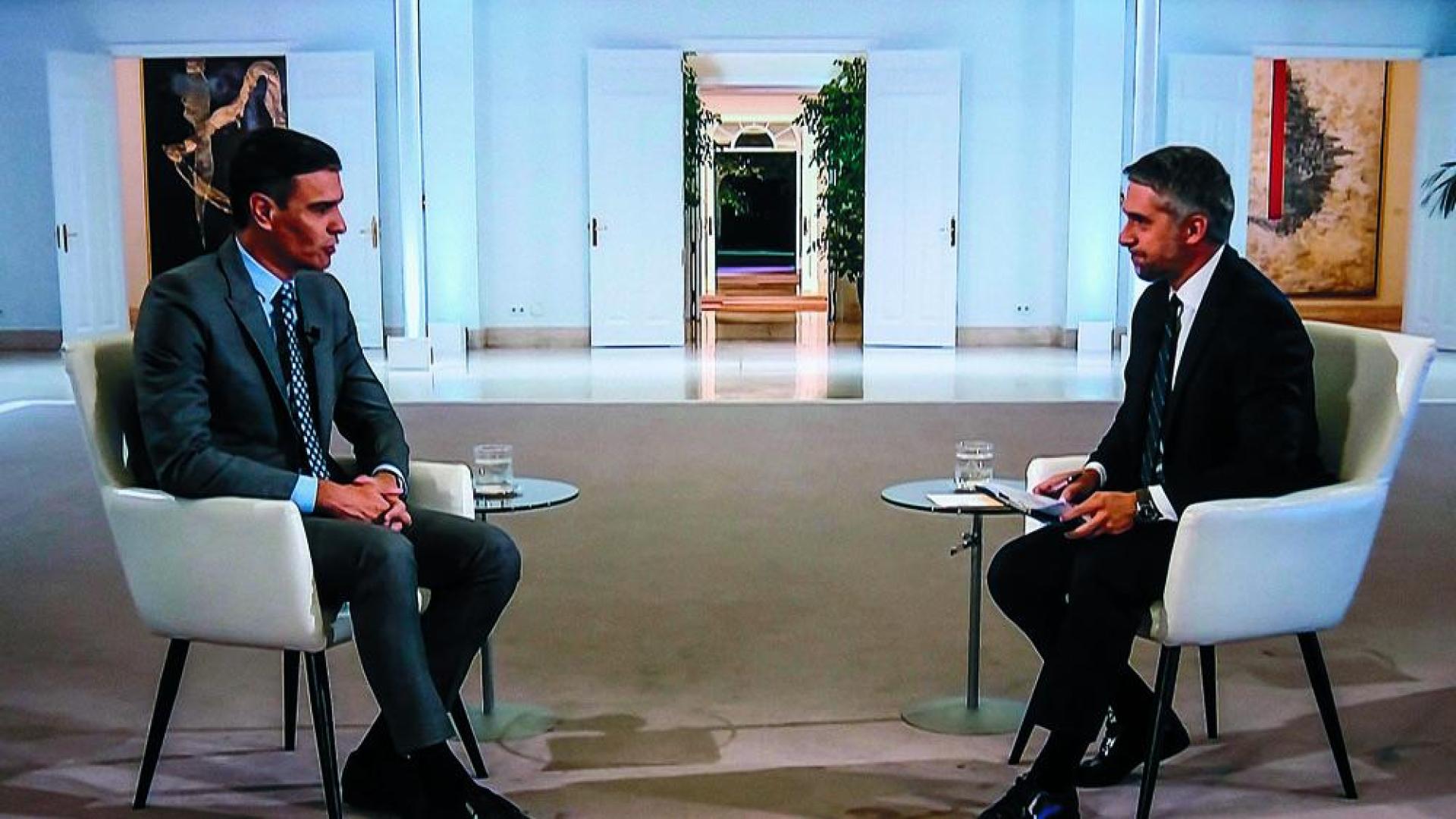 Pedro Sánchez, en su entrevista de este lunes en RTVE
