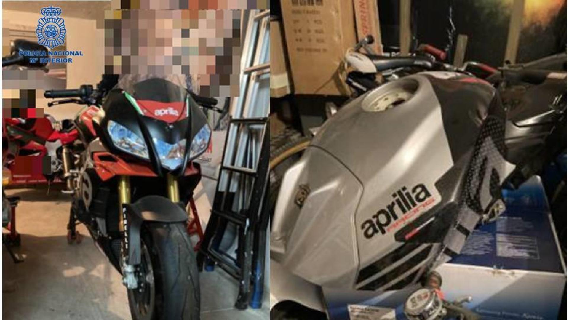 Motocicleta intervenida al detenido, cuya sustración había denunciado en falso