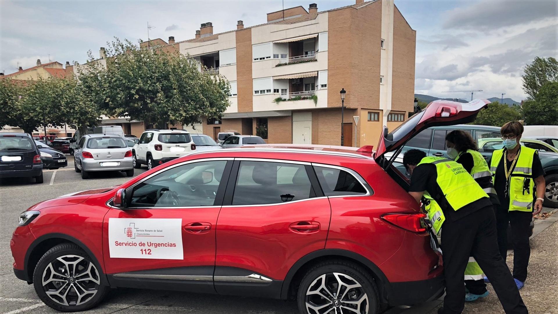 Un vehículo de Urgencias del Servicio Navarro de Salud