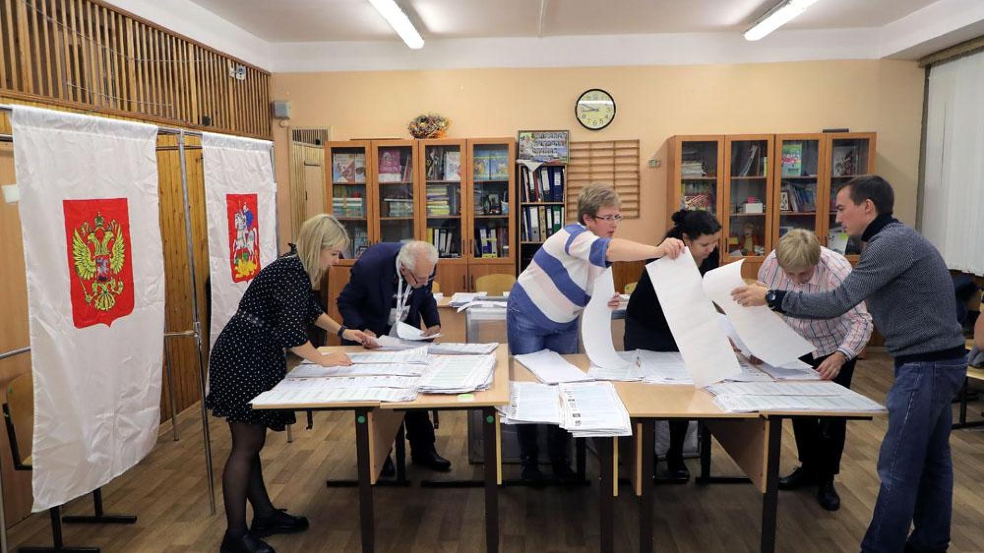 Recuento electoral en un colegio ruso