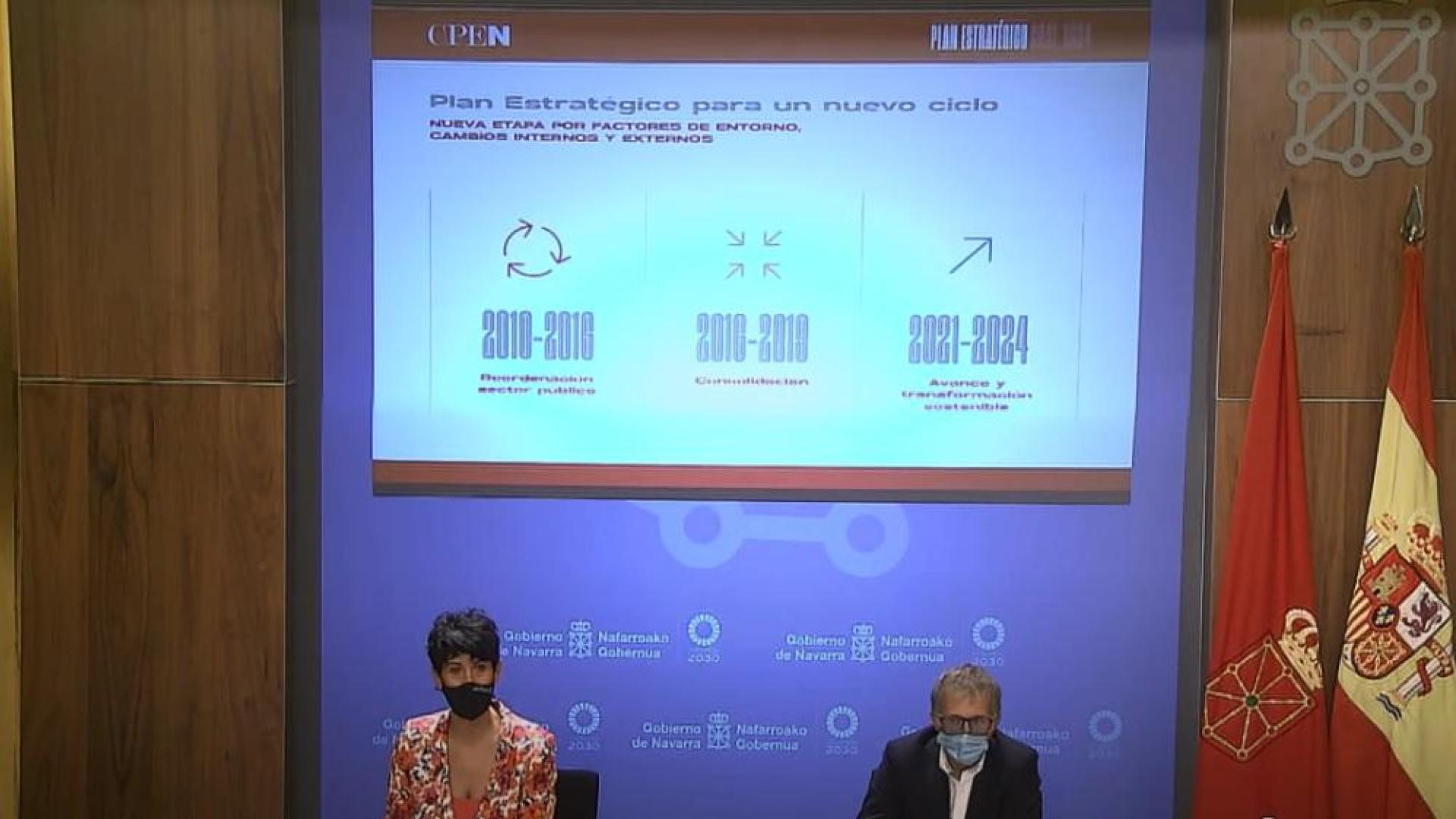 La consejera Elma Saiz y Francisco Fernández Nistal, director general de CPEN, este lunes