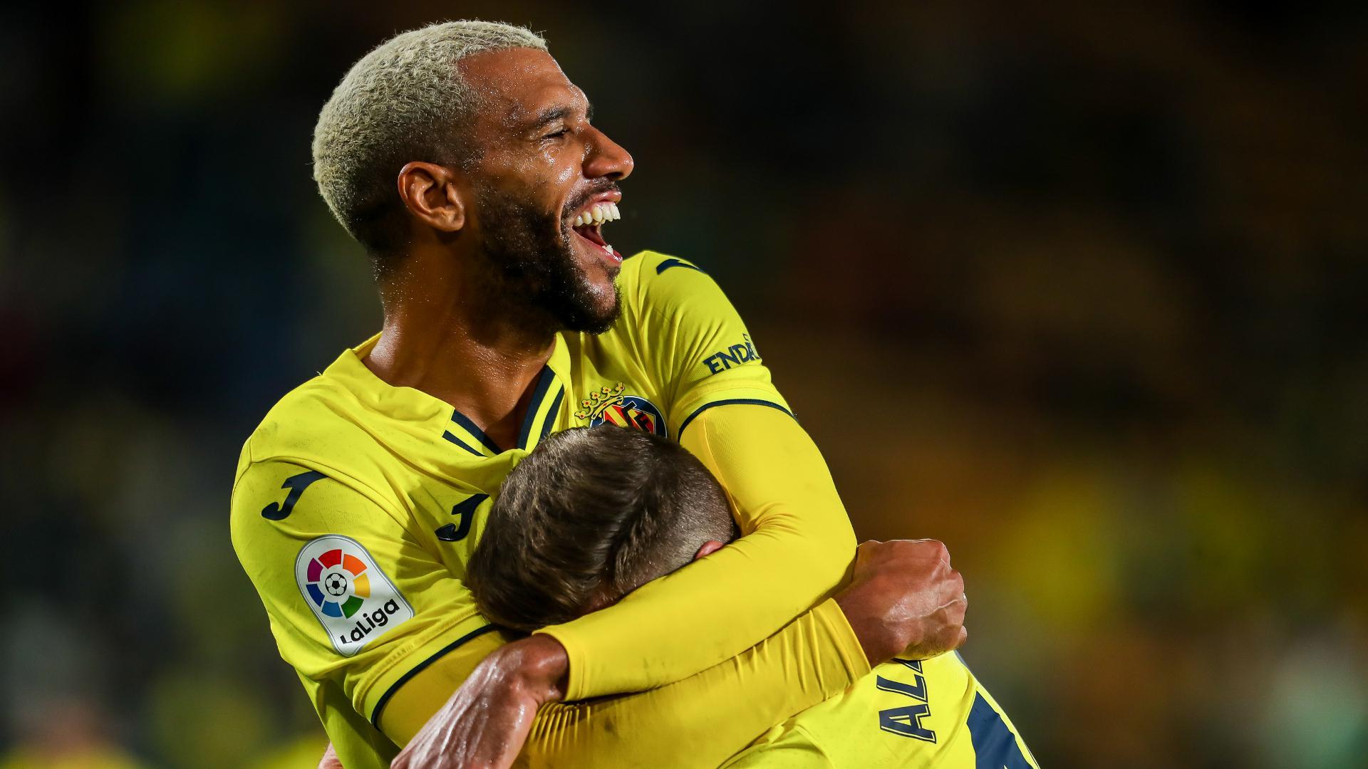 Alberto Moreno, jugador del Villarreal, celebra uno de los goles del partido.