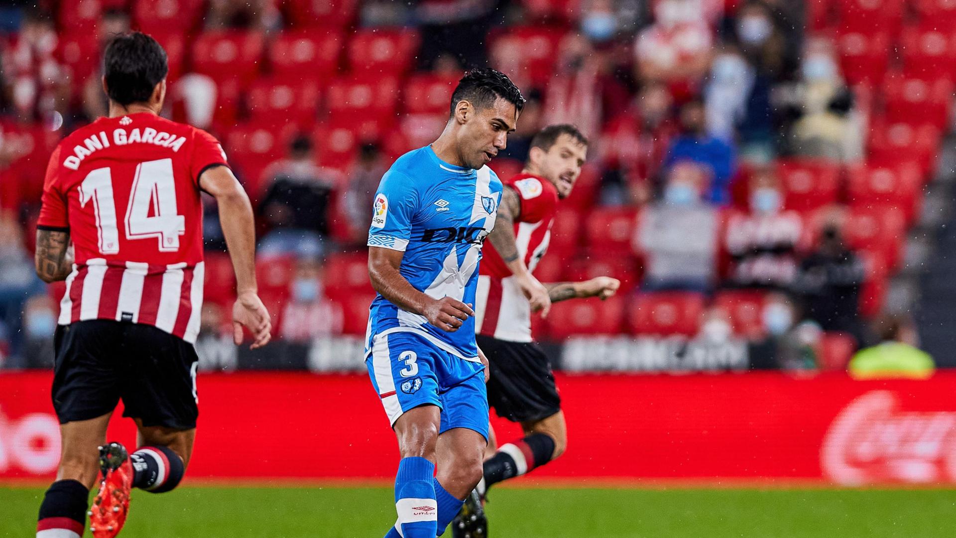 Radamel Falcao en el duelo entre Athletic y Rayo Vallecano