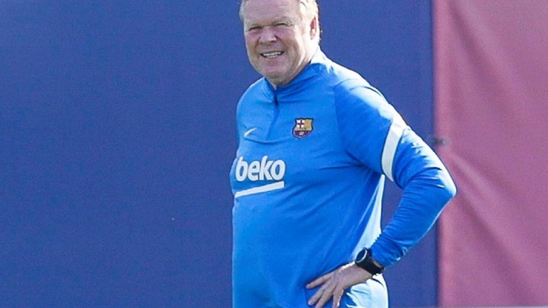 El entrenador del F.C. Barcelona, Ronald Koeman