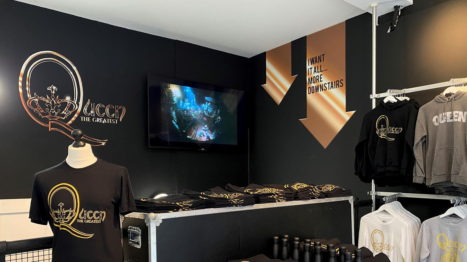 Vista de la tienda oficial de Queen en Londres