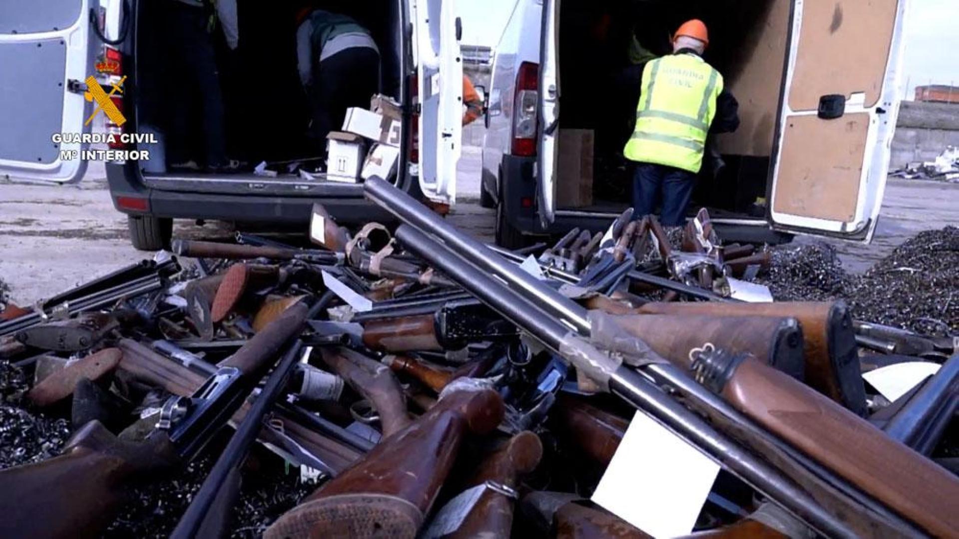 Armas destruidas en Navarra