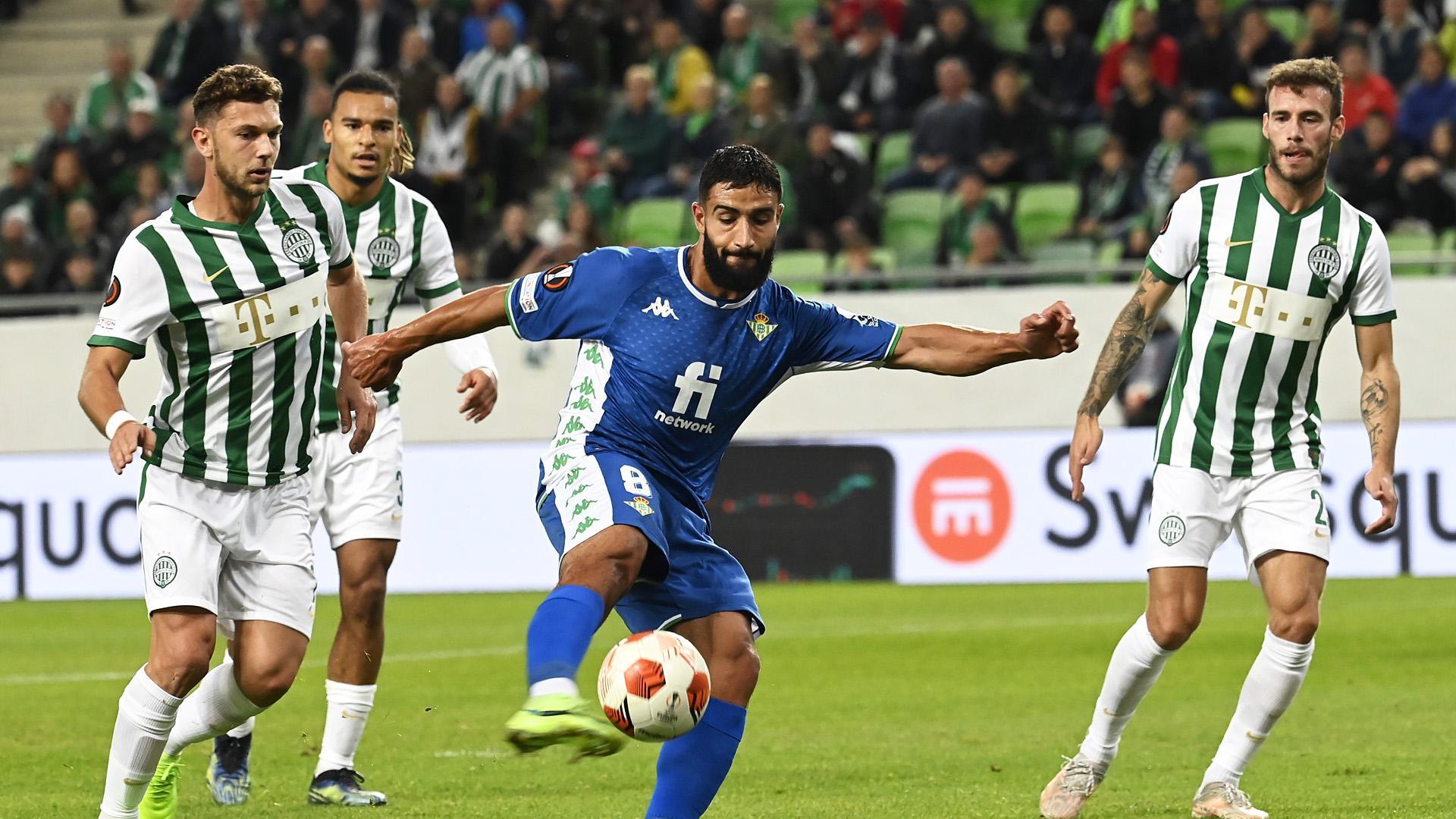 Con este derechazo anotó Fekir el 0-1 para el Betis