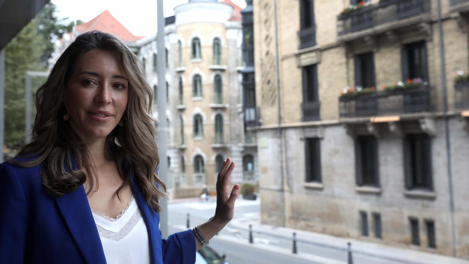 Xiana Méndez, en Baluarte durante su visita esta semana a Pamplona para participar en la inauguración de Biospain.