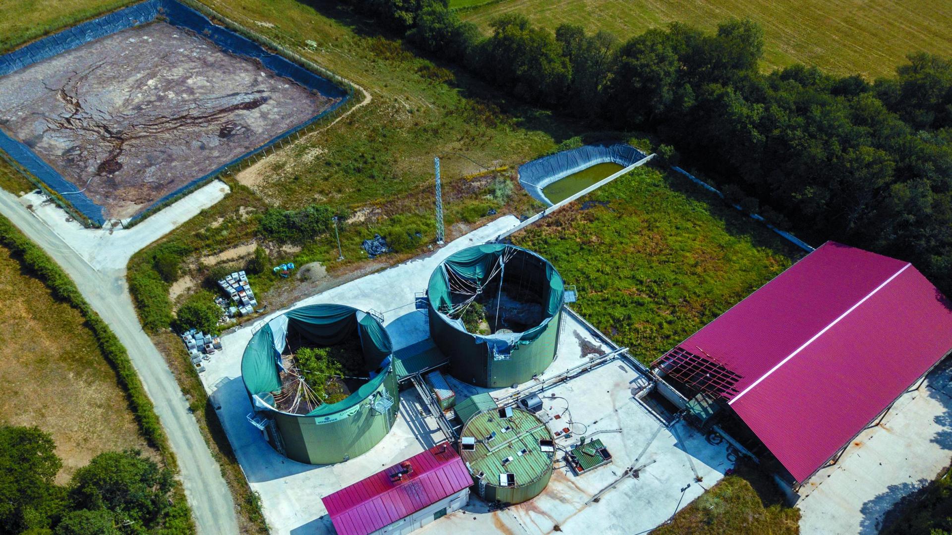 Panorámica de la planta de biogás de Ultzama