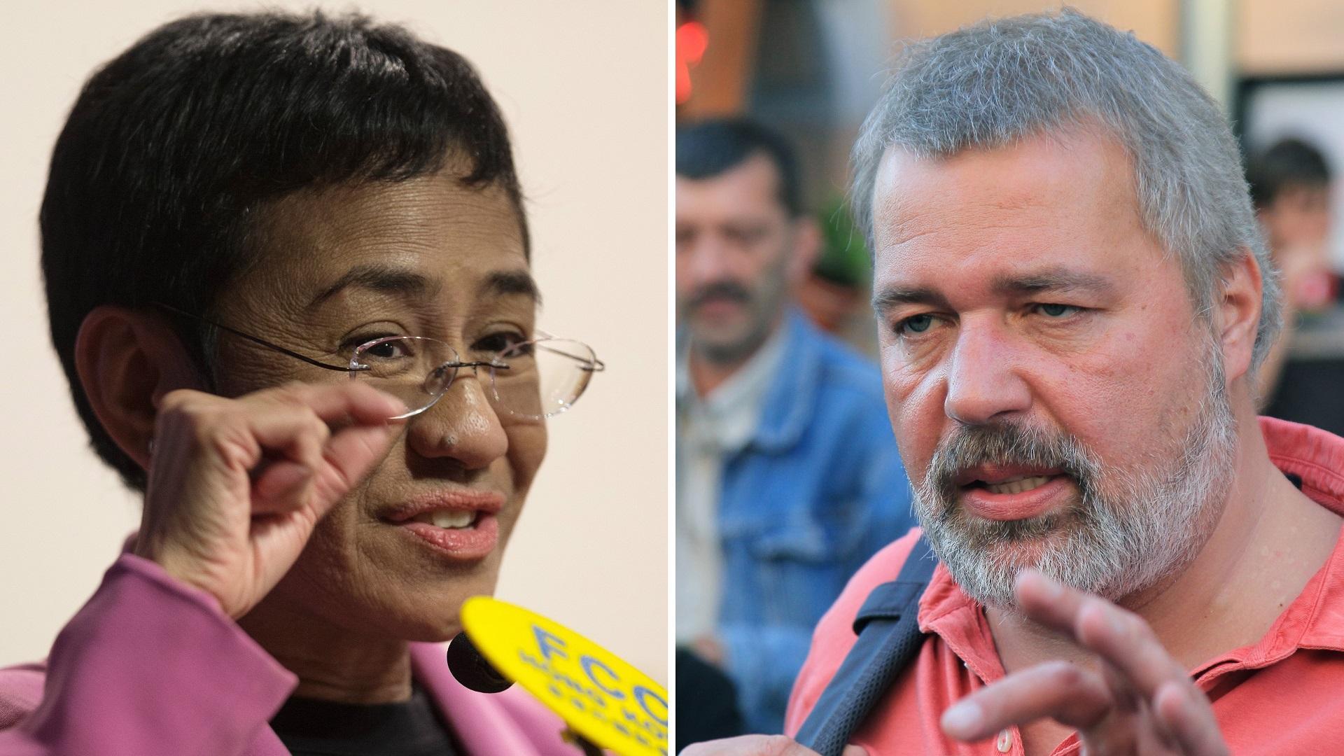 Maria Ressa y Dmitry Muratov