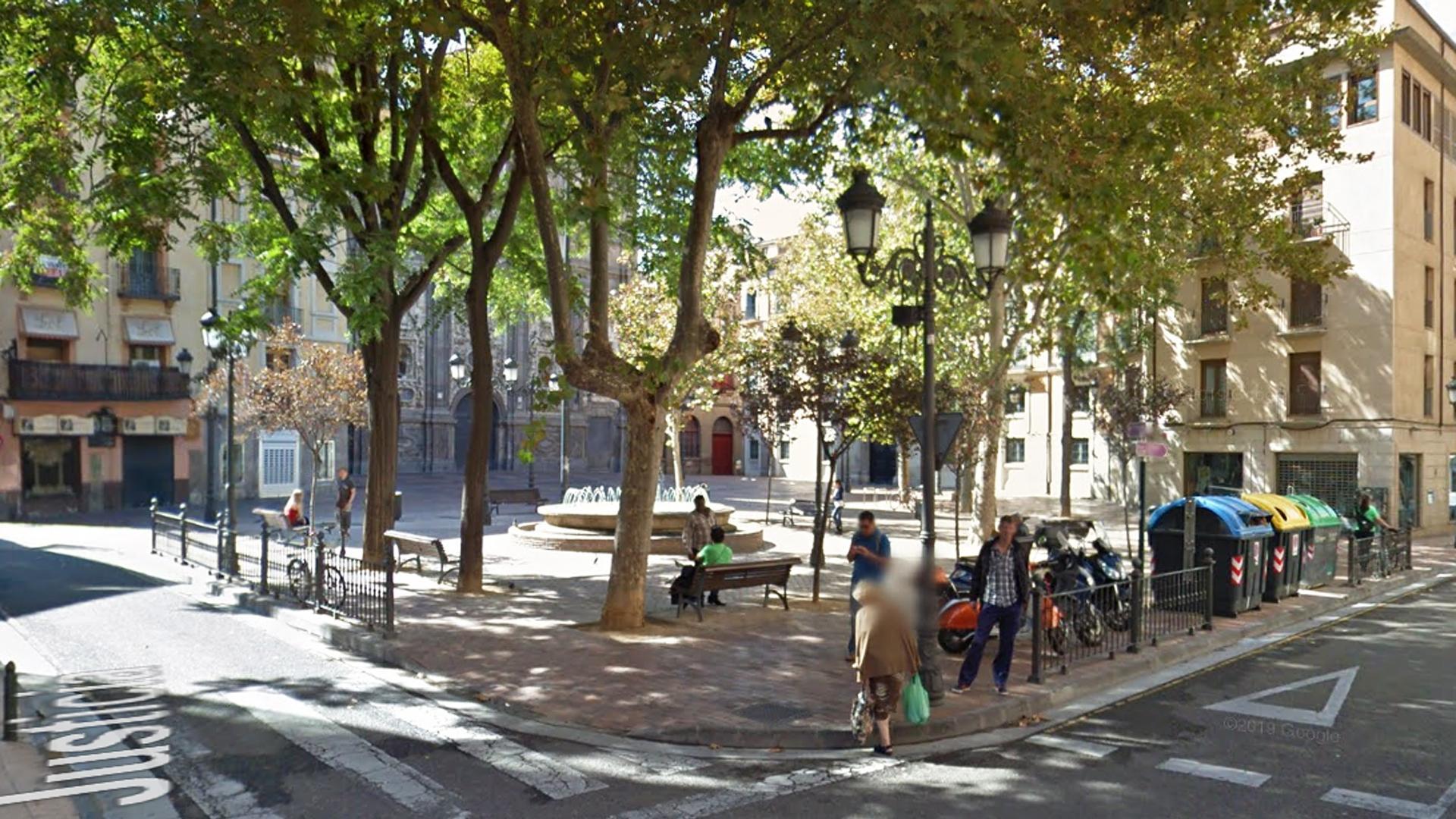 Plaza del Justicia de Zaragoza donde se produjeron los incidentes