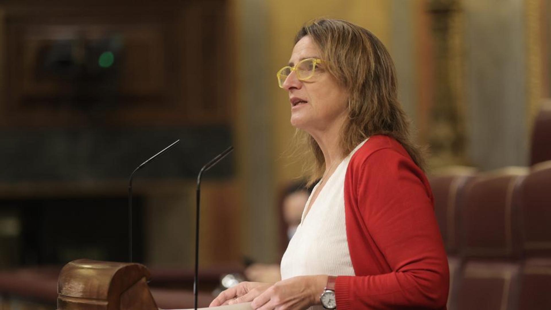 La ministra Ribera, este jueves en el Congreso