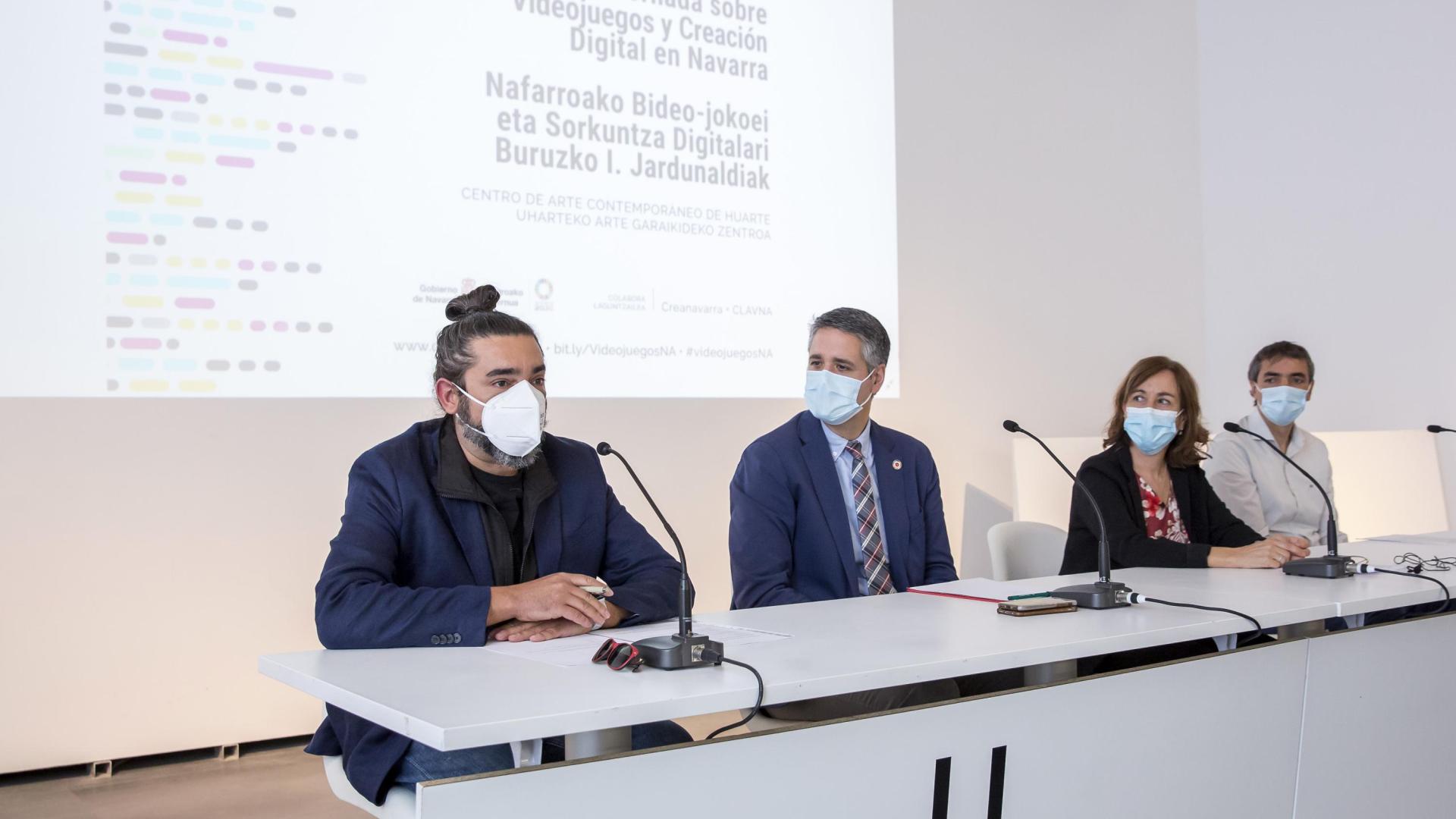 Un momento de la presentación de las Jornadas sobre Videojuegos y Creación Digital en Navarra