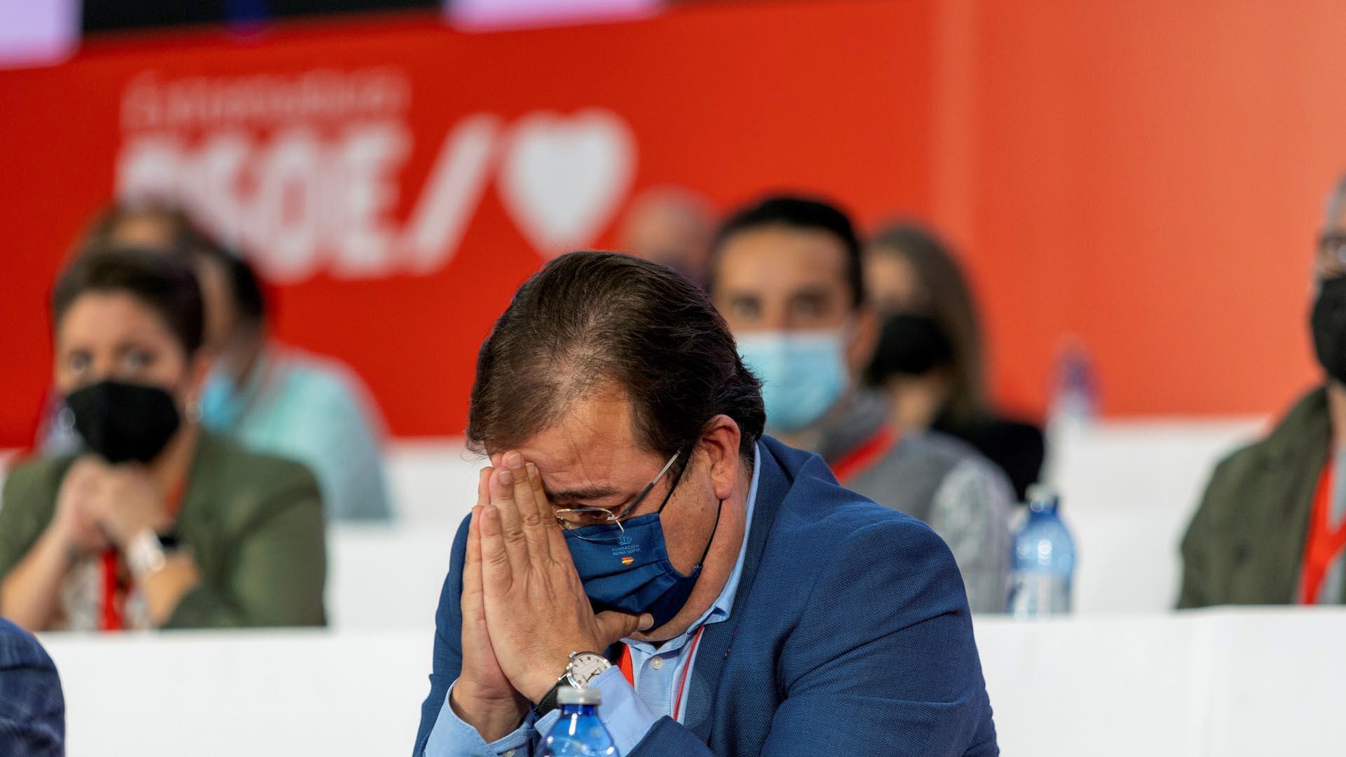 Guillermo Fernández Vara, este sábado durante el 13º Congreso regional de los socialistas extremeños