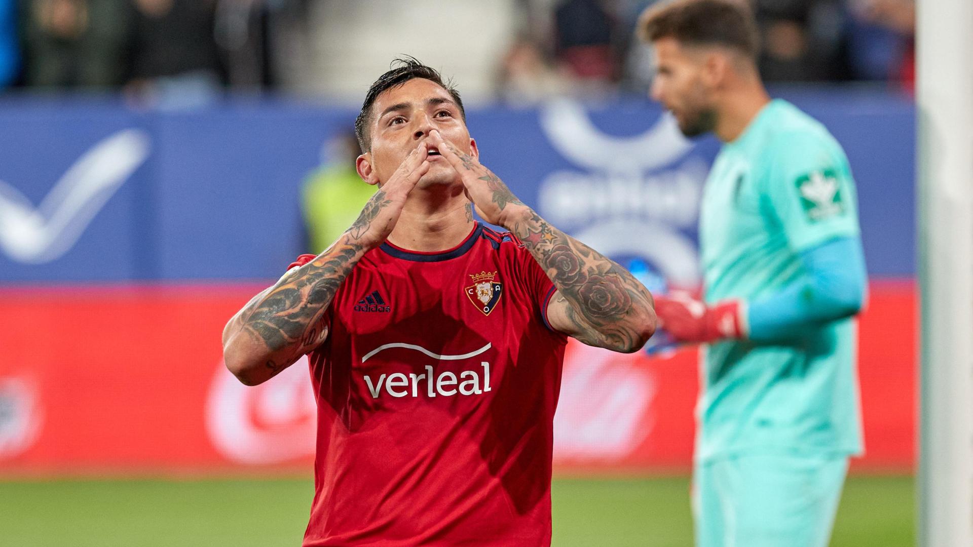 El Chimy Ávila celebra el gol ante el Granada el pasado viernes