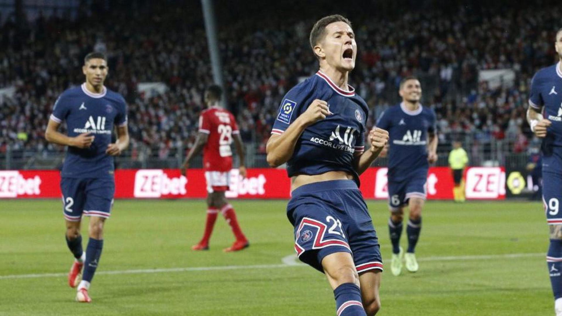 Ander Herrera celebra un gol en la presente temporada