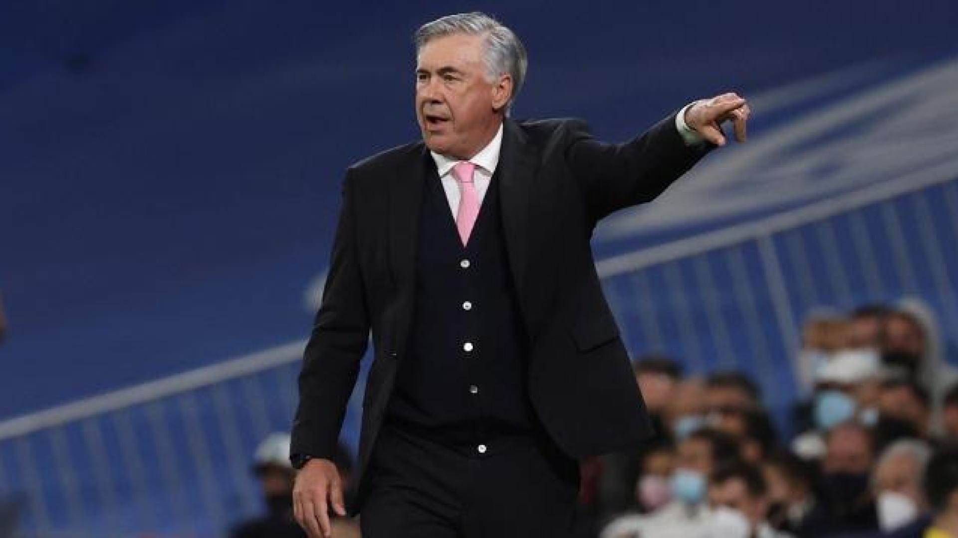 Carlo Ancelotti, en el partido contra Osasuna