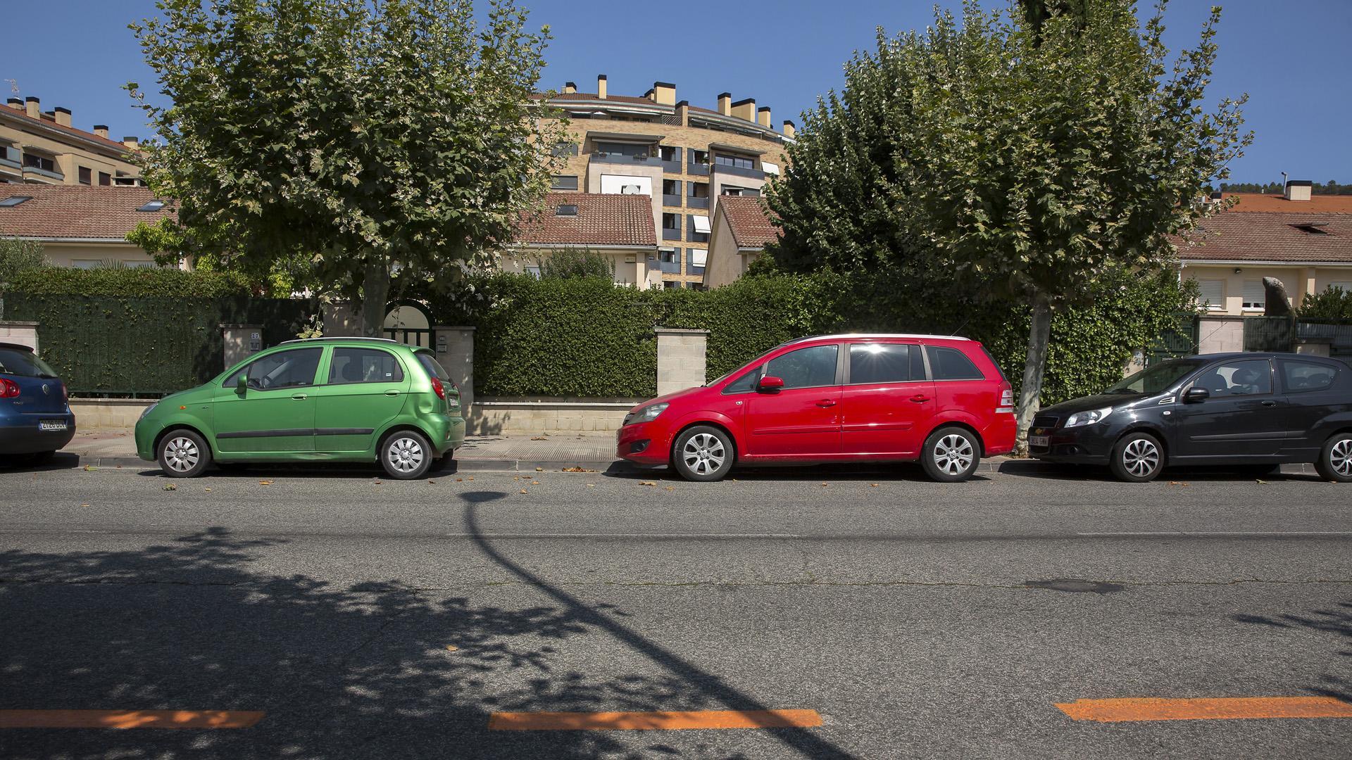 Zona naranja en el límite entre Ansoáin y Pamplona