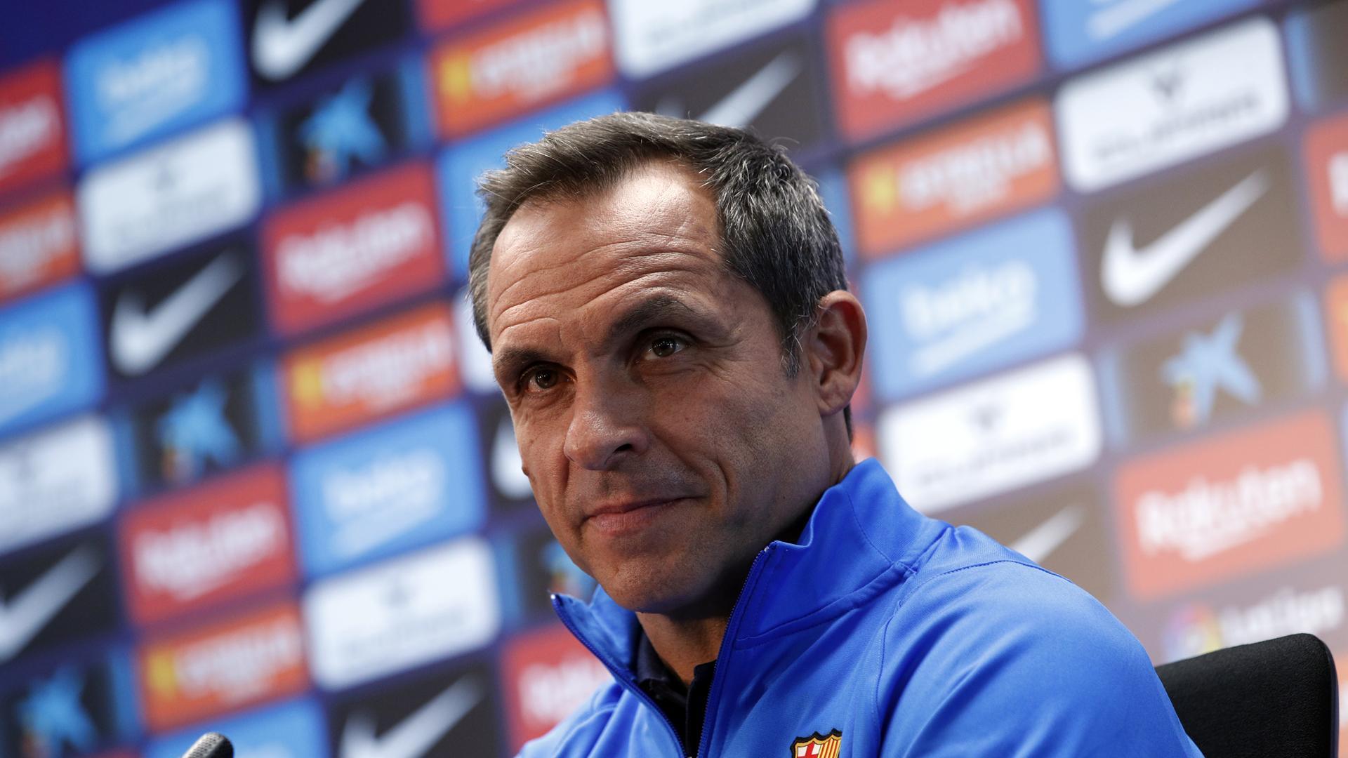 Sergi Barjuan, este viernes en la rueda de prensa