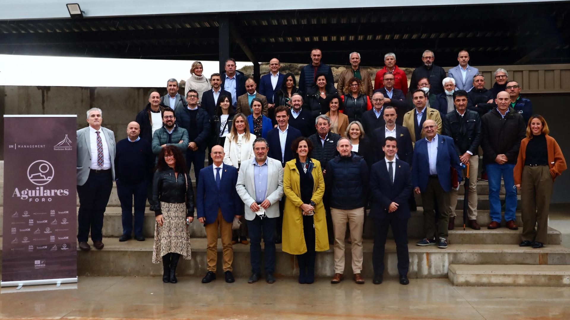 Imagen de los asistentes al I Foro Aguilares, celebrado ayer en el Centro de Información de Bardenas Reales