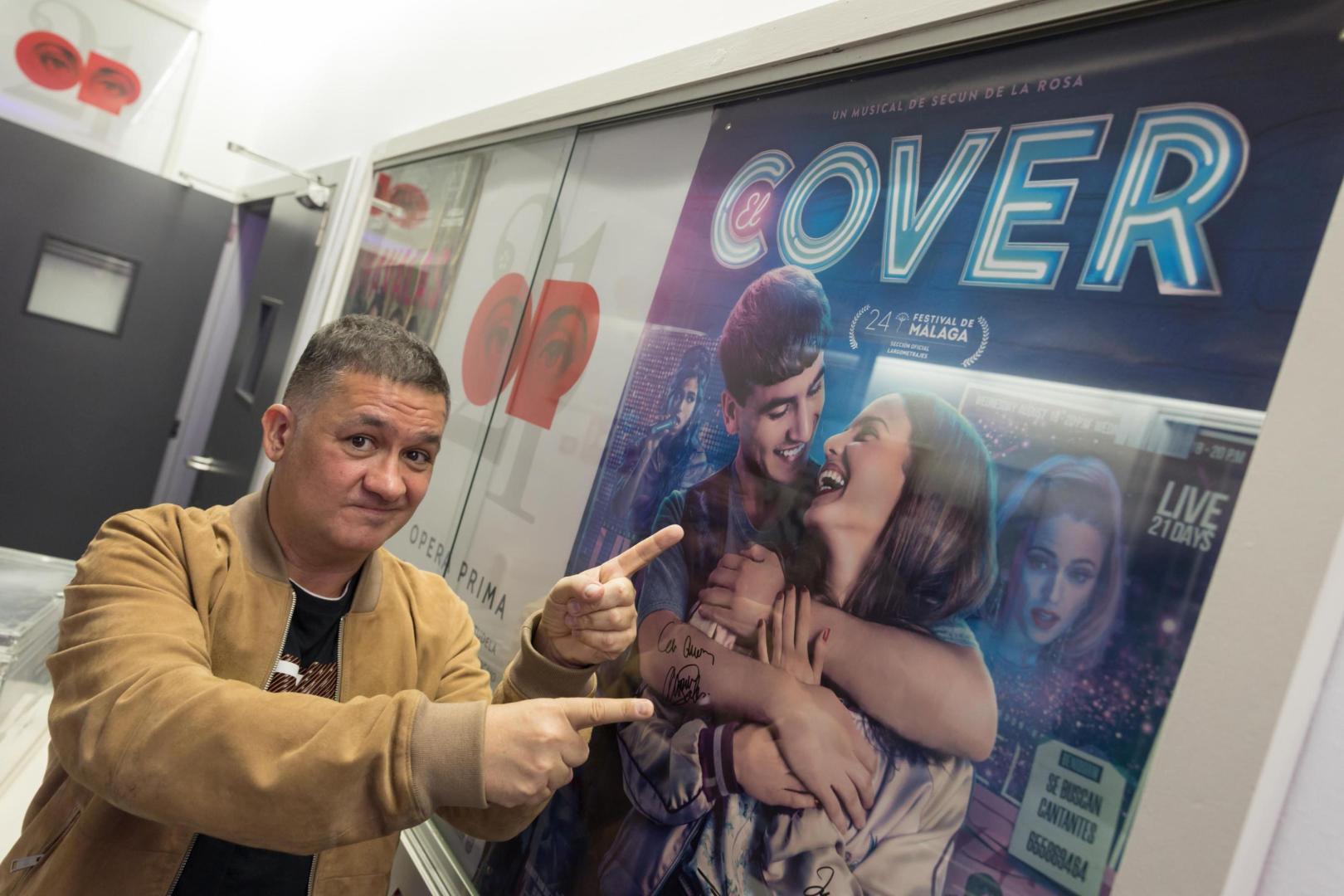 Secun de la Rosa, durante la presentación de su película, 'El cover', en Tudela