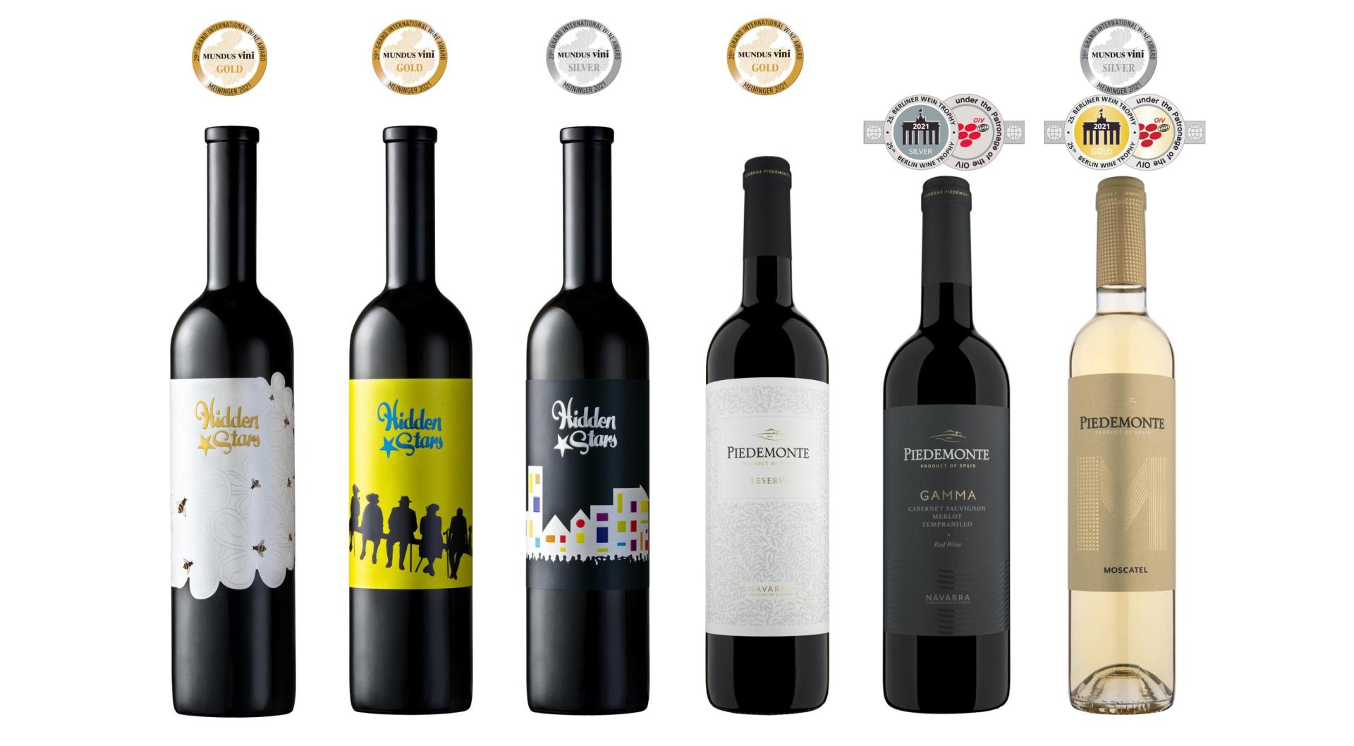 Vinos premiados de Bodegas Piedemonte
