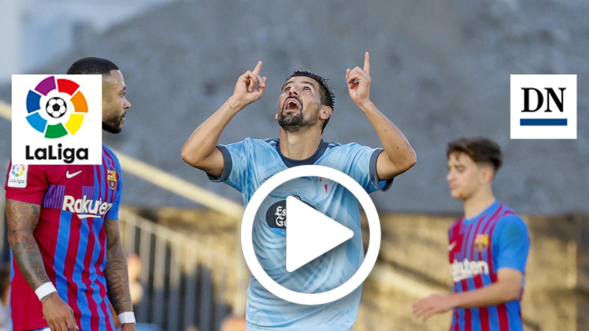 Nolito celebra su gol ante el Barcelona