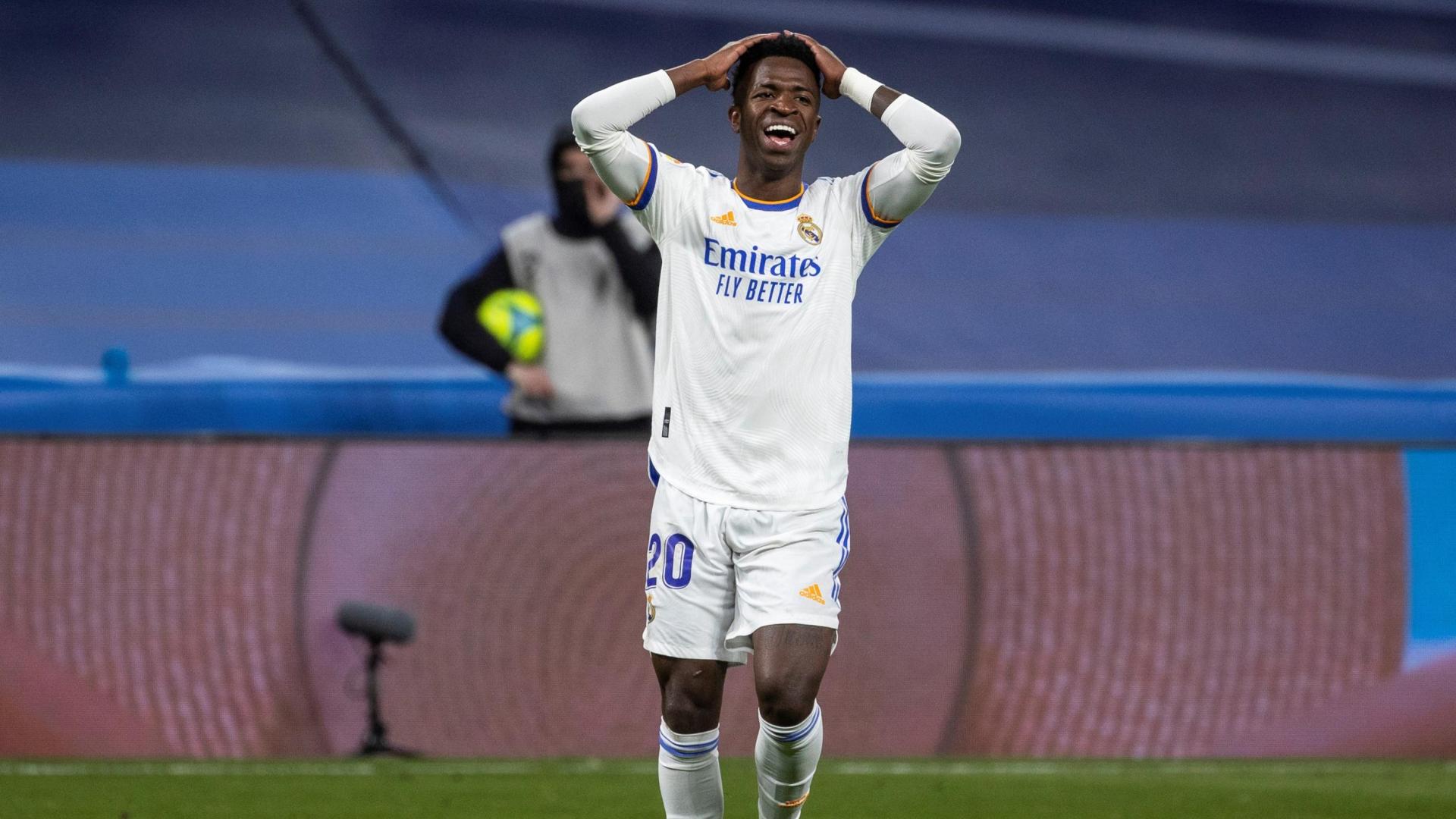 Vinicius durante el duelo frente al Rayo Vallecano