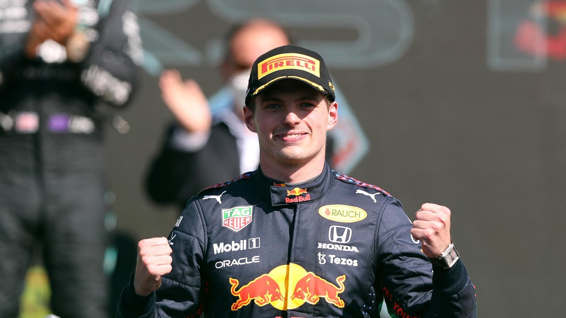 Verstappen celebra el triunfo en el Gran Premio de México