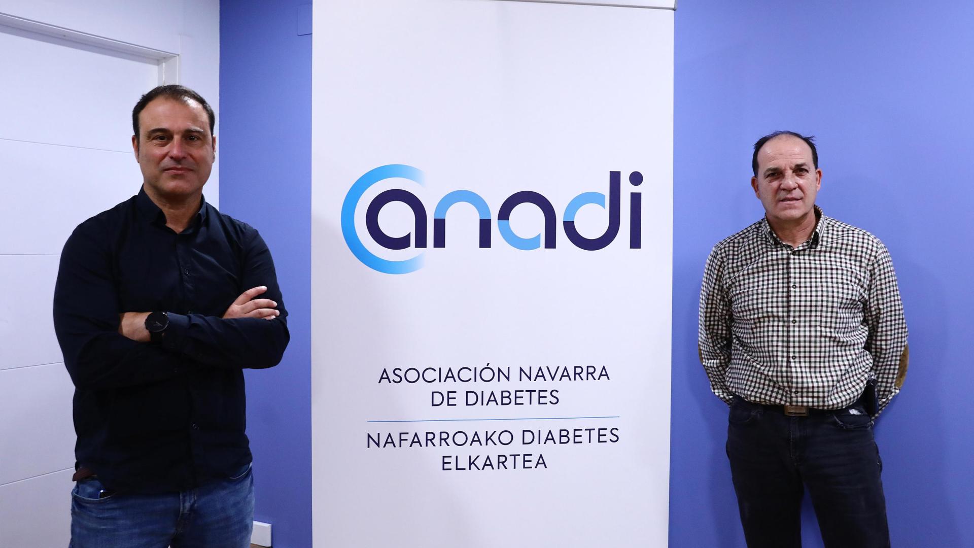 Humberto Pérez de Leiva y Juantxo Remón, vicepresidente y presidente de la Asociación Navarra de Diabetes.