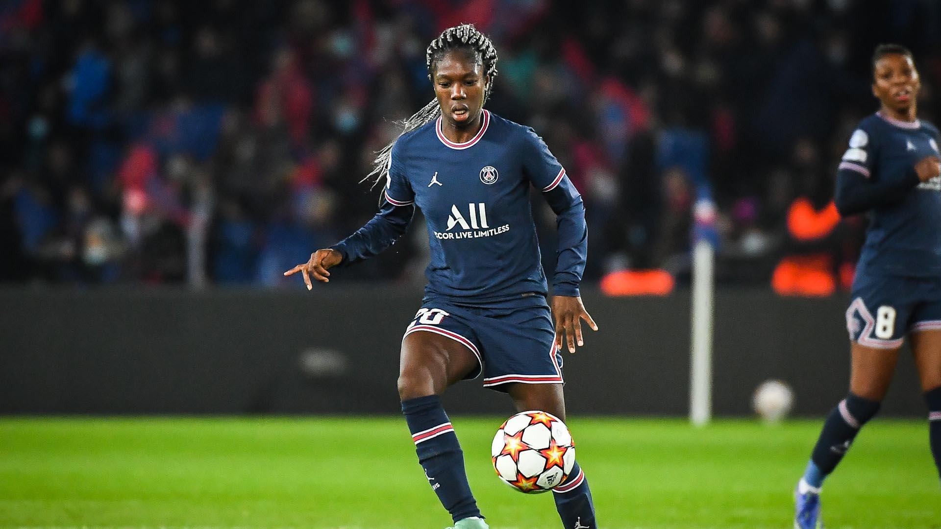 Aminata Diallo, durante un partido del PSG en la UEFA Champions League