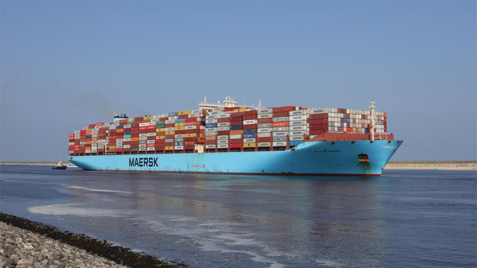 El portacontenedores Mogens de la compañía Maersk en el puerto de Rotterdam en septiembre de 2021