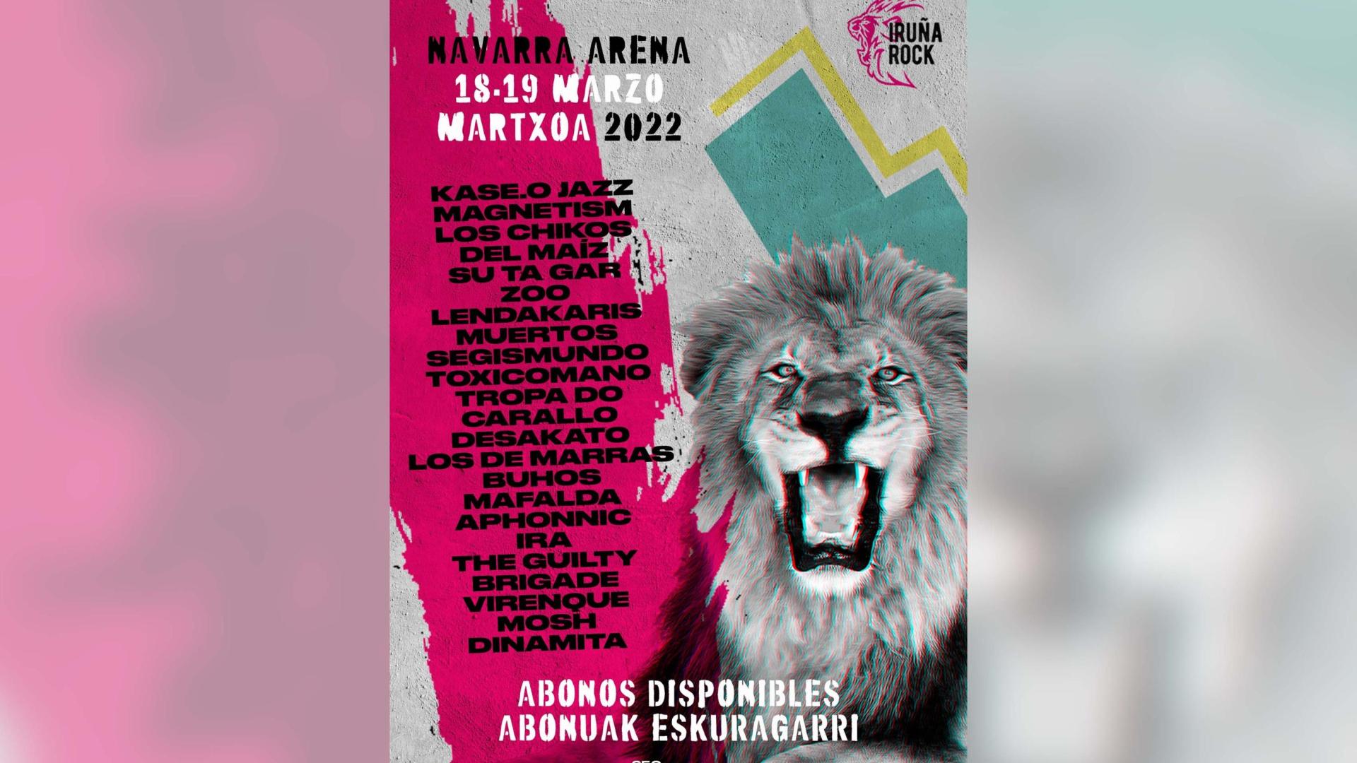 Cartel definitivo del festival Iruña Rock