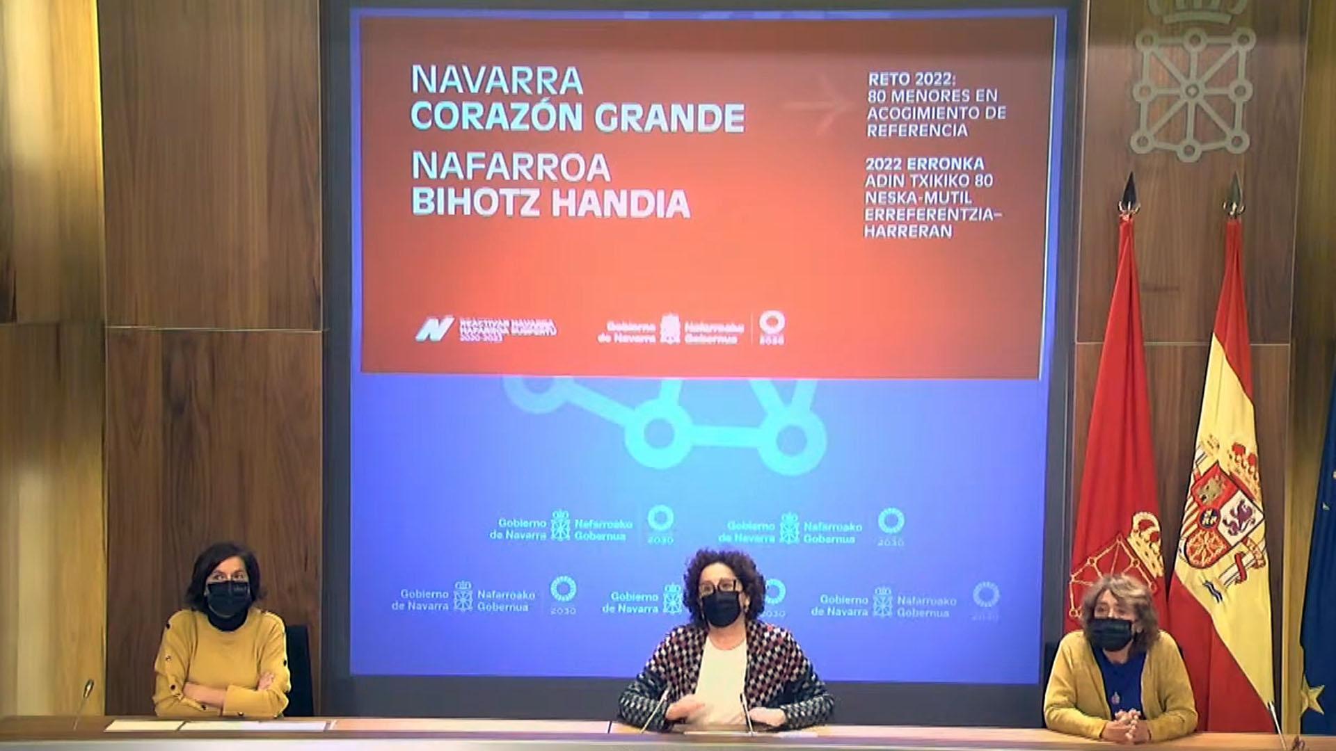 Rueda de prensa de presentación de la campaña 'Navarra, corazón grande'