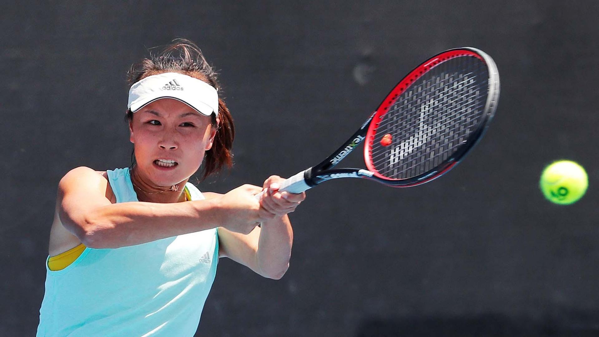 Imagen de Peng Shuai jugando el Australian Open en Melbourne Park, Melbourne, Australia en 2019