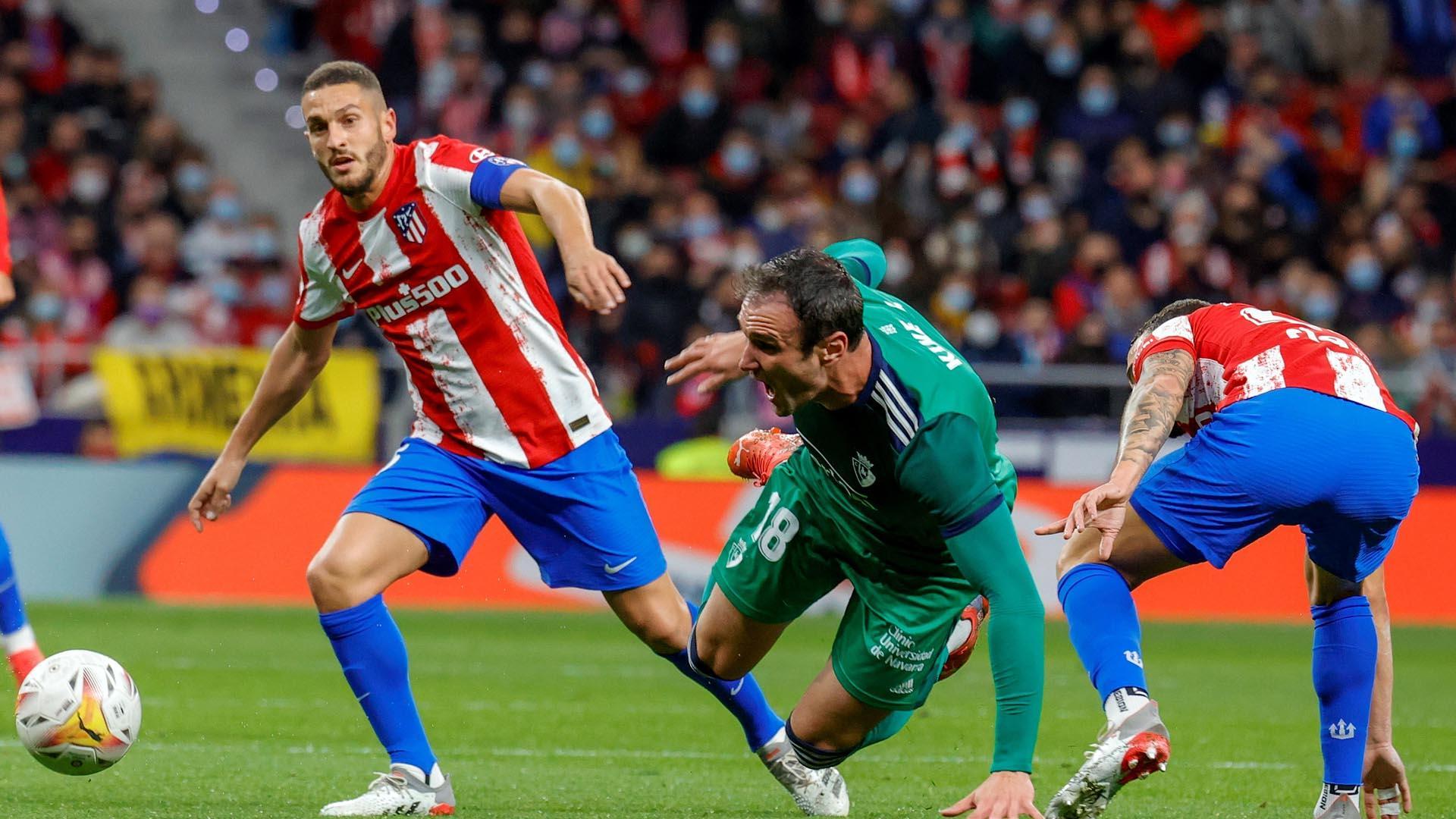 Imágenes del encuentro entre Atlético de Madrid y C.A. Osasuna en el Wanda Metropolitano de la Jornada 14 de LaLiga Santander
