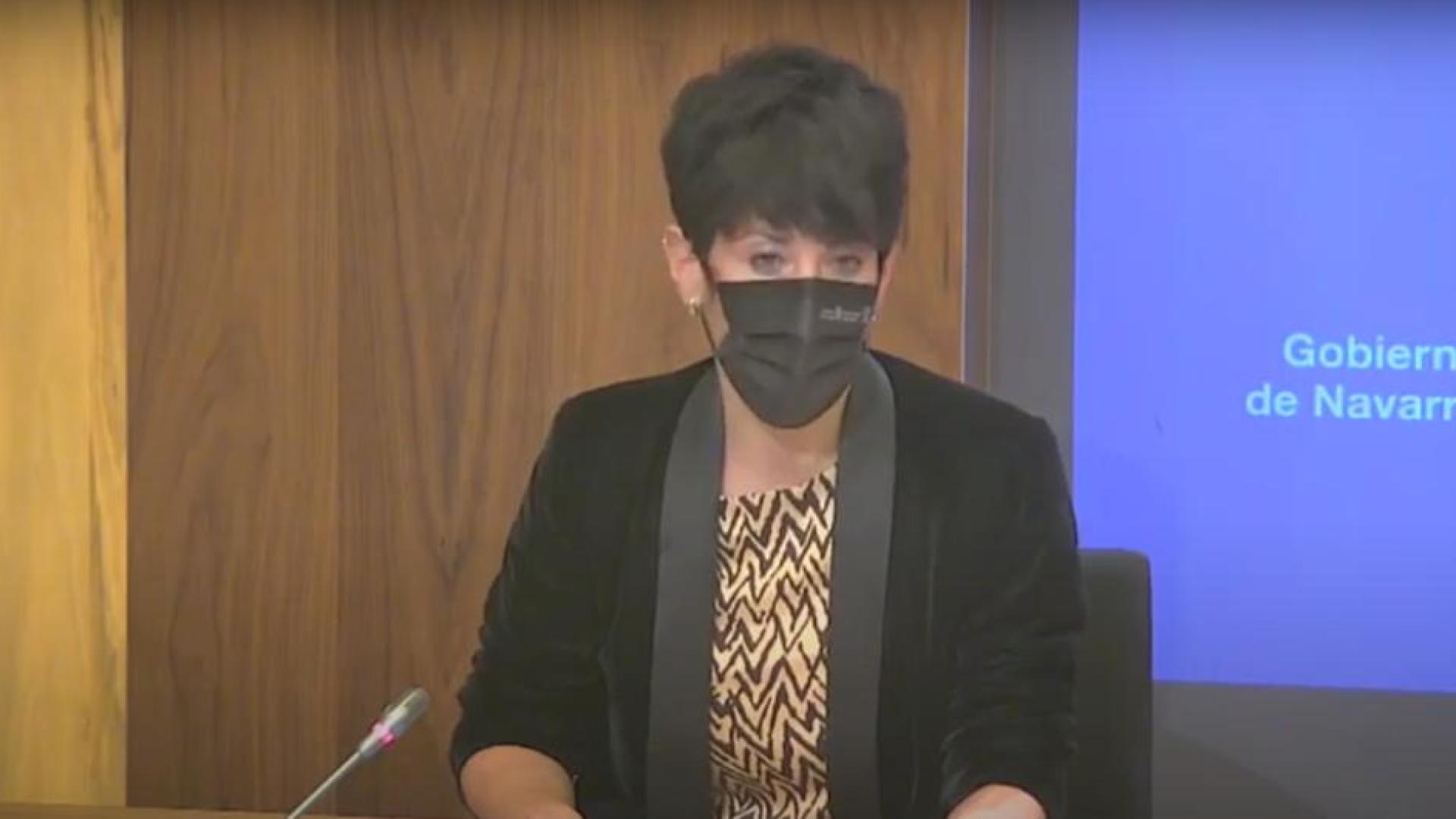 La consejera Elma Saiz, en su comparecencia de este miércoles