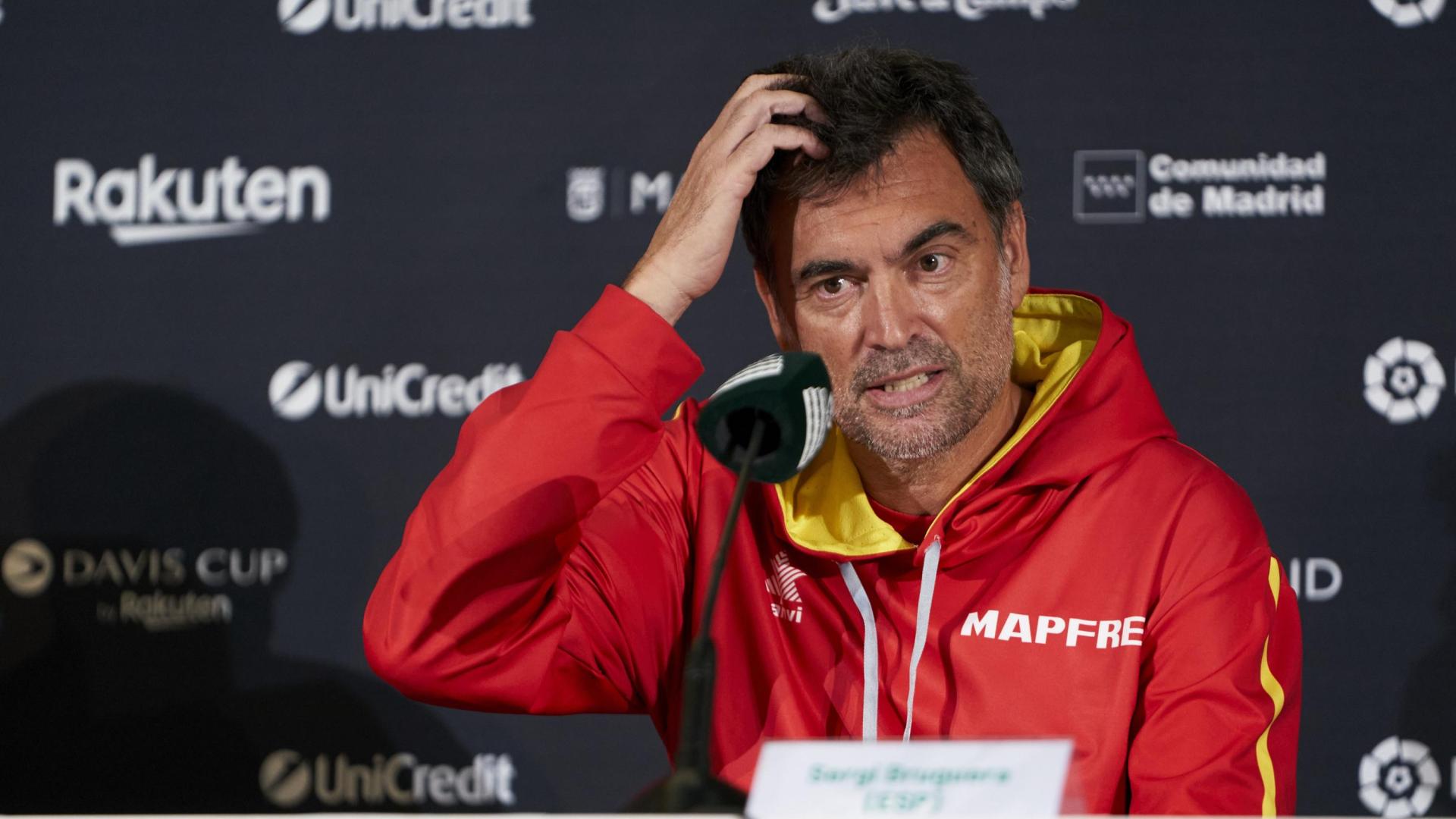 Rueda de prensa del capitán del equipo español de al Copa Davis, Sergio Bruguera