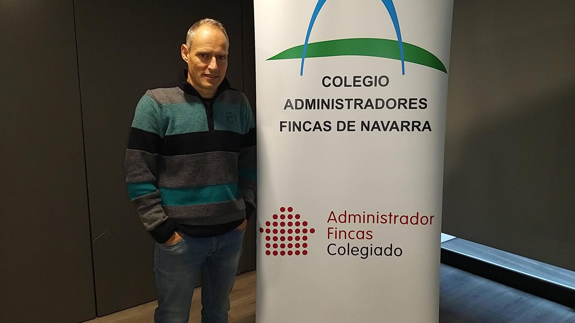Peio Mendía, presidente del Colegio de Administradores de Fincas de Navarra
